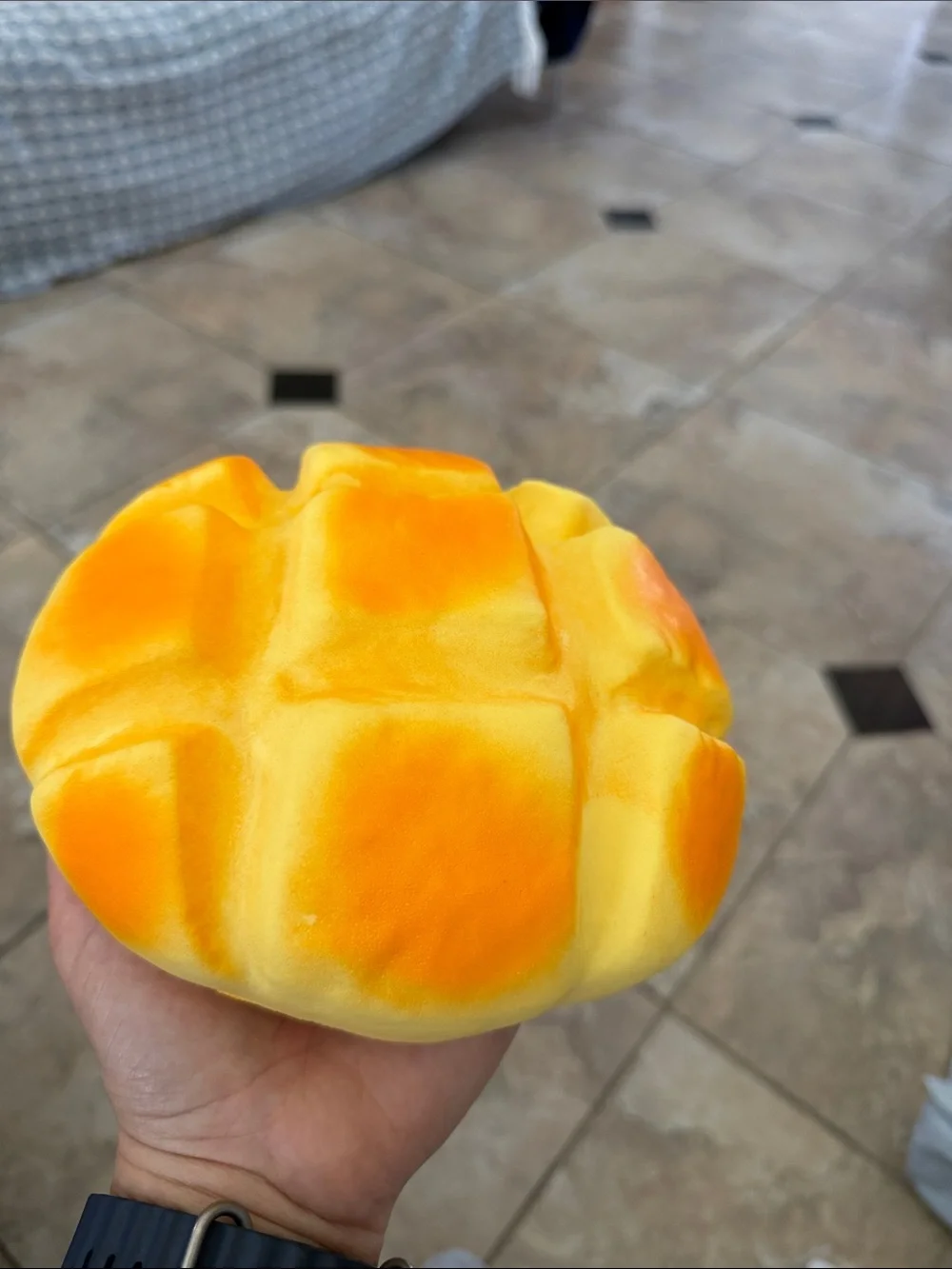 Yellow & Orange Puffed Bread Plush Squishy
